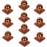 10x Pfostenkappe Kupfer 71 mm Kugel Abdeckkappe für Pfosten 7 x 7 cm von BAUMARKTPLUS
