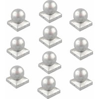 Baumarktplus - 10x Pfostenkappe verzinkt 71 mm Kugel Abdeckkappe für Pfosten 7 x 7 cm Baumarktplus - 10x Pfostenkappe verzinkt 71 mm Kugel Abdeckkappe für Pfosten 7 x 7 cm von BAUMARKTPLUS