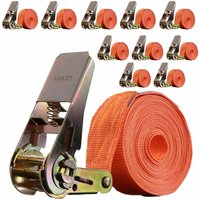 10 Stück Spanngurte mit Ratsche Zurrgurt 6m 1000kg 1-tlg zur Ladungssicherung 10 Stück Spanngurte mit Ratsche Zurrgurt 6m 1000kg 1-tlg zur Ladungssicherung von BAUMARKTPLUS
