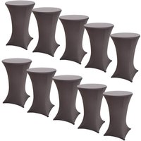 Baumarktplus - 10x Stehtischhusse Stretch 70 cm anthrazit Tischdecke Husse Bistrotisch Partytisch von BAUMARKTPLUS