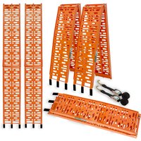 Baumarktplus - trutzholm 2 x Auffahrrampe klappbar 228 cm Traglast 680 kg Alu orange gelocht Motorradrampen Verladerampen - orange von BAUMARKTPLUS