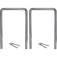 2 x Fahrradanlehnbügel 118 x 78 cm Edelstahl Ø 60 mm grau Typ U Einbetonieren Fahrradständer Parker Typ U von BAUMARKTPLUS