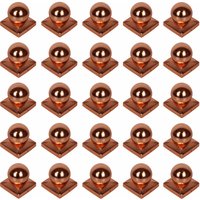 25x Pfostenkappe Kupfer 71 mm Kugel Abdeckkappe für Pfosten 7 x 7 cm von BAUMARKTPLUS