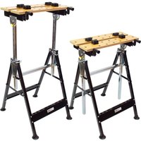 Baumarktplus - 2er Set 100 kg Werkbank Klappbar höhenverstellbar Werktisch Spanntisch Arbeitstisch Baumarktplus - 2er Set 100 kg Werkbank Klappbar höhenverstellbar Werktisch Spanntisch Arbeitstisch von BAUMARKTPLUS