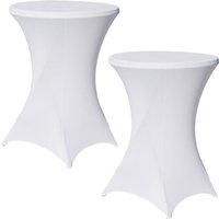 2er Set Stehtischhusse Stretch weiß ø 80cm Tischhusse 2er Set Stehtischhusse Stretch weiß ø 80cm Tischhusse von BAUMARKTPLUS