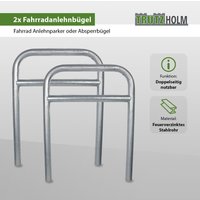 Baumarktplus - 2x Fahrrad Anlehnbügel feuerverzinkt zum Einbetonieren Fahrradständer Anlehnständer Poller von BAUMARKTPLUS