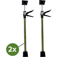 Baumarktplus - 2x Montagestütze kurz 57 - 117 cm Klicksystem Türspanner Teleskopstütze Einhandstütze Zargenspanner von BAUMARKTPLUS