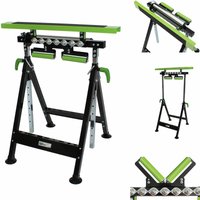 2x Multifunktions-Arbeitsbock Rollenbock höhenverstellbar Klappbock V-Rollen 4 in 1 von BAUMARKTPLUS