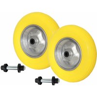2x Schubkarrenrad pannensicher 4.80/4.00-8 mit Achse PU Stahlfelge 200 kg Vollgummi 2x Schubkarrenrad pannensicher 4.80/4.00-8 mit Achse PU Stahlfelge 200 kg Vollgummi von BAUMARKTPLUS