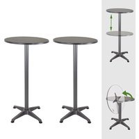 2x Stehtisch 2in1 Bistrotisch Alu klappbar höhenverstellbar 70/115 cm ø 60 cm Partytisch Bartisch 2x Stehtisch 2in1 Bistrotisch Alu klappbar höhenverstellbar 70/115 cm ø 60 cm Partytisch Bartisch von BAUMARKTPLUS