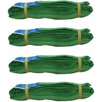 Baumarktplus - 4x Rundschlinge 2000 kg 2 to grün 3 m Umfang Hebeband Hebeschlinge Hebegurt von BAUMARKTPLUS
