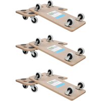 6er Set Transportroller SOFT WHEEL indoor MDF 200 kg Möbelroller von BAUMARKTPLUS