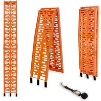 Baumarktplus - trutzholm 1 x Auffahrrampe klappbar 228cm Traglast 340 kg Alu orange gelocht Motorradrampe Verladerampe - orange von BAUMARKTPLUS