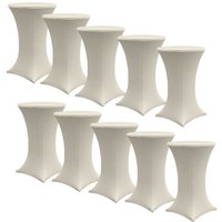 10x Stehtischhusse Stretch 70 cm beige Tischdecke Husse Bistrotisch Partytisch von BAUMARKTPLUS