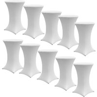 10x Stehtischhusse Stretch 70 cm weiß Tischdecke Husse Bistrotisch Partytisch von BAUMARKTPLUS