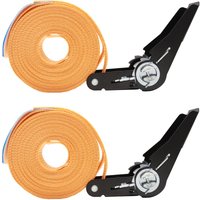2x Spanngurt mit Ratsche 6m einteilig 800kg 0,8t orange 2x Spanngurt mit Ratsche 6m einteilig 800kg 0,8t orange von BAUMARKTPLUS