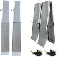 Baumarktplus - trutzholm 2 x Auffahrrampen klappbar 307 cm extra lang 900 kg Alu grau geriffelt Motorradrampen von BAUMARKTPLUS