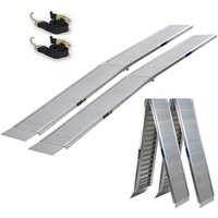 Baumarktplus - trutzholm 2 x Auffahrrampen klappbar 307 cm extra lang 900 kg Alu grau geriffelt Motorradrampen von BAUMARKTPLUS