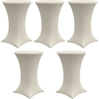 5x Stehtischhusse Stretch 70 cm beige Tischdecke Husse Bistrotisch Partytisch von BAUMARKTPLUS