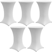 5x Stehtischhusse Stretch 70 cm weiß Tischdecke Husse Bistrotisch Partytisch von BAUMARKTPLUS