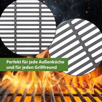 Baumarktplus - Grillrost 45x26cm rechteckig emailliert Rost Grillgitter Gusseisen Grillplatte von BAUMARKTPLUS