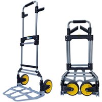 Baumarktplus - Klappkarre xl Sackkarre klappbar Teleskopgriff bis 115 cm und großer Ladefläche Tragkraft 150 kg von BAUMARKTPLUS