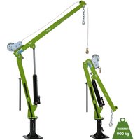 Baumarktplus - Pickup Kran Stahl Tragkraft 900 kg 360° drehbar mit Seilwinde hydraulischer Heber Ladekran Hebekran von BAUMARKTPLUS