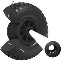 Baumarktplus - Sackkarrenrad Vollgummi 260x85 mm 3.00-4 pu Ersatzrad Rad Reifen Achsenlager 75 mm schwarz von BAUMARKTPLUS