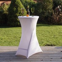 Baumarktplus - Stehtischhusse Tischdecke Husse Partytisch Bistrotisch Decke 60cm Weiß von BAUMARKTPLUS