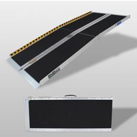 Baumarktplus - trutzholm Auffahrrampe 2-fach klappbar 183 cm Traglast 272 kg Alu grau schwarz beschichtet Rollstuhlrampe von BAUMARKTPLUS