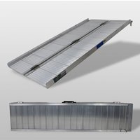 Baumarktplus - trutzholm Rollstuhlrampe klappbar 152 cm Traglast 272 kg Alu grau geriffelt Auffahrrampe von BAUMARKTPLUS