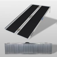 Baumarktplus - trutzholm Rollstuhlrampe klappbar 152 cm Traglast 272 kg Alu grau schwarz beschichtet Auffahrrampe von BAUMARKTPLUS