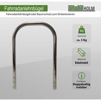 Edelstahl Fahrradanlehnbügel 116x78,5 cm Fahrradständer Anlehnbügel Mehrfachständer von BAUMARKTPLUS