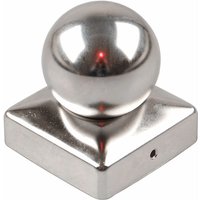 Pfostenkappe Edelstahl 101 mm Kugel Abdeckkappe für Pfosten 10 x 10 cm von BAUMARKTPLUS