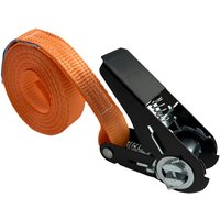 Baumarktplus - Ratschen Spanngurt Spanngurte Orange 1-tlg 4m 0,8t 800kg Schwarzes Schloss von BAUMARKTPLUS