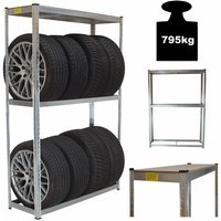 Reifenregal für 8 Räder 180x120x40 cm 795 kg Reifenständer Steckregal Reifenregal für 8 Räder 180x120x40 cm 795 kg Reifenständer Steckregal von BAUMARKTPLUS
