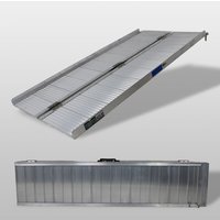 Baumarktplus - trutzholm Rollstuhlrampe klappbar 152 cm Traglast 272 kg Alu grau geriffelt Auffahrrampe - silber von BAUMARKTPLUS