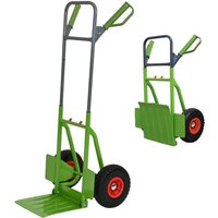 Sackkarre Stahl 200 kg 112,5 cm Höhe große klappbare Ladefläche 29x29 cm pannensichere PU-Räder von BAUMARKTPLUS