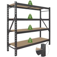 Schwerlastregal Emil 180x190x60 cm 3200 kg aus Stahl Stecksystem 4 Fachböden Pickregal Lagerregal Schwerlastregal Emil 180x190x60 cm 3200 kg aus Stahl Stecksystem 4 Fachböden Pickregal Lagerregal von BAUMARKTPLUS