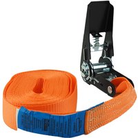 Spanngurt mit Ratsche 6m einteilig 800kg 0,8t orange Spanngurt mit Ratsche 6m einteilig 800kg 0,8t orange von BAUMARKTPLUS
