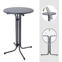 Stehtisch klappbar Ø 70 cm Höhe 110 cm Stahl Gastrotisch Partytisch Bistrotisch Gartentisch von BAUMARKTPLUS