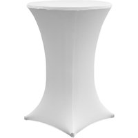 Stehtischhusse Stretch 70 cm weiß Tischdecke Husse Bistrotisch Partytisch von BAUMARKTPLUS