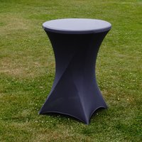 Baumarktplus - Stehtischhusse Stretch anthrazit Partytisch Bistrotisch 80cm von BAUMARKTPLUS