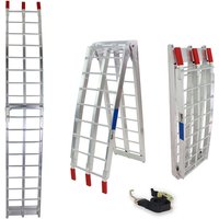 TRUTZHOLM 1 x Auffahrrampe klappbar 180 cm Traglast 340 kg Alu grau Riffelstab Verladerampe von BAUMARKTPLUS