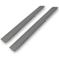 Baumarktplus - trutzholm 2 x Auffahrrampe 200 cm Tragkraft 400 kg Alu grau profiliert Verladerampe Motorradrampe von BAUMARKTPLUS