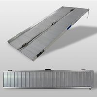 TRUTZHOLM Rollstuhlrampe klappbar 184 cm Traglast 272 kg Alu grau geriffelt Auffahrrampe von BAUMARKTPLUS
