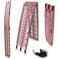 Baumarktplus - trutzholm 1 x Auffahrrampe klappbar 228cm Traglast 340 kg Alu pink gelocht Verladerampe Rampe - pink von BAUMARKTPLUS