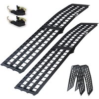 Trutzholm ® - trutzholm 2 x Auffahrrampen 230 cm Traglast 1360 kg Alu klappbar schwarz Riffelstab Verladerampen von TRUTZHOLM