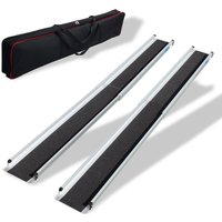 Baumarktplus - trutzholm 2 x Teleskoprampe 135 - 244 cm Traglast 272 kg Alu Rollstuhlrampe Antirutsch beschichtet m.Tasche von BAUMARKTPLUS