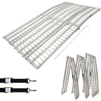 Baumarktplus - trutzholm Auffahrrampe 3-teilig klappbar 305 cm Traglast 1224 kg Alu grau Motorradrampe Schwerlastrampe von BAUMARKTPLUS